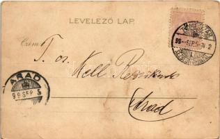 1899 (Vorläufer) Temesvár, Timisoara; Ferenc József színház / Theater / theatre. Corvina litho (fl)