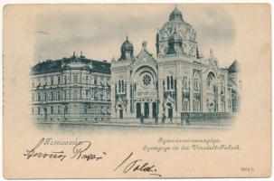 1899 (Vorläufer) Temesvár, Timisoara; Gyárváros, zsinagóga / Synagoge in der Vorstadt-Fabrik / synagogue (fa)