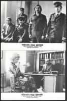 cca 1979 ,,Kölcsön vagy ajándék" című csehszlovák film jelenetei és szereplői, 10 db produkciós filmfotó nyomdatechnikával sokszorosítva kartonpapírra, egyoldalas nyomással, a használatból eredő (esetleges) kisebb hibákkal, 18x24 cm