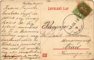 1910 Vízakna, Salzburg, Ocna Sibiului; fürdő. Takáts Jenő kiadása / spa, bath (ázott sarkak / wet co...