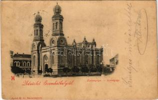1899 (Vorläufer) Szombathely, Izraelita templom, zsinagóga. Apfel H. C. kiadása (EK)