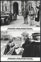 cca 1970 ,,Koncert szólópisztolyra" című olasz bűnügyi film jelenetei és szereplői, 13 db vintage produkciós filmfotó ezüst zselatinos fotópapíron, a használatból eredő (esetleges) kisebb hibákkal, 18x24 cm