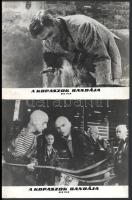 cca 1963 ,,Kopaszok bandája" című NDK film jelenetei és szereplői, 7 db vintage produkciós filmfotó ezüst zselatinos fotópapíron, a használatból eredő (esetleges) kisebb hibákkal, 18x24 cm