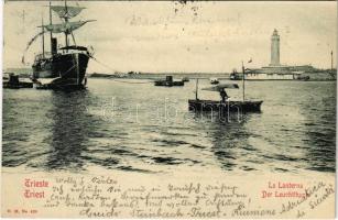 1900 Trieste, Trieszt; La Lanterna / Der Leuchtturm / lighthouse