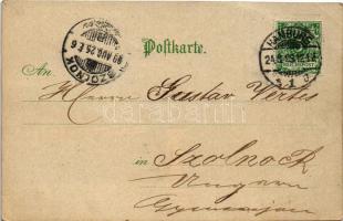 1899 (Vorläufer) Hamburg, Harburg port. Hold to light litho