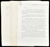 Kálmán Judit műfordító, dramaturg papíranyaga, forgatókönyvek