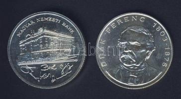 1992-94. 200Ft Ag "MNB" (1x) + "Deák" (1x) T:BU,2