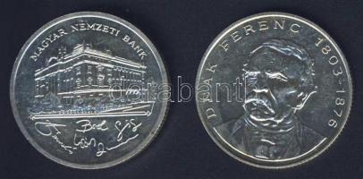 1992-94. 200Ft Ag "MNB" (1x) + "Deák" (1x) T:BU,2