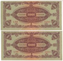 1945. 10.000P (2x) egyugrásos sorszámkövetők "L 908 032829, L 908 032831", "MNB"...