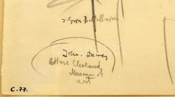 Gross-Bettelheim Jolán (1900-1972): John Dewey (1859-1952) filozófus előadást tart a Cleveleand Muse...