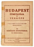 1935 Budapest útmutatója és térképe. Bp., 1935, Aczél Testvérek kiadása, 35+(2) p. + 1 t. (kihajthat...