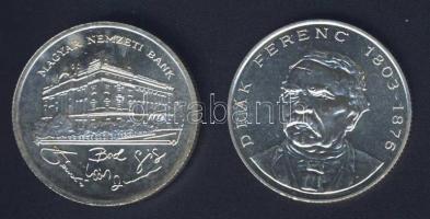 1992-94. 200Ft Ag "MNB" (1x) + "Deák" (1x) T:BU,2