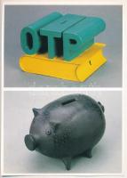 13 db modern művészeti képeslap felvágatlan párokban a Mozgó Világ kiadásában