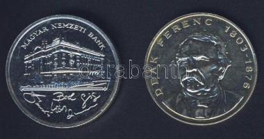 1992-94. 200Ft Ag "MNB" (1x) + "Deák" (1x) T:BU,2