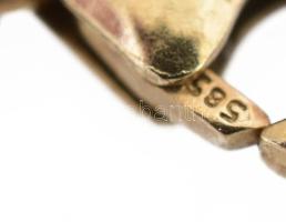 Arany (Au) 14K fantáziamintás karkötő, jelzett, h: 19,5 cm, nettó: 7,3 g