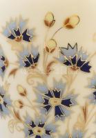 Zsolnay búzavirág mintás váza, kézzel festett, jelzett, hibátlan, m: 27 cm