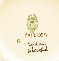 Zsolnay búzavirág mintás váza, kézzel festett, jelzett, hibátlan, m: 27 cm