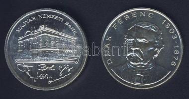 1992-94. 200Ft Ag "MNB" (1x) + "Deák" (1x) T:BU,2