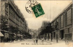 1910 Paris, Marche, Rue Brochant / market, street view, TCV card (creases)