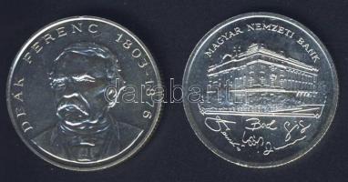1992-94. 200Ft Ag "MNB" (1x) + "Deák" (1x) T:BU,2