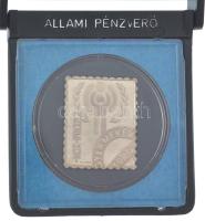 1979. "Nemzetközi Gyermekév" Ag bélyegérem eredeti ÁPV tokban (~3,30g/0.835/27x22mm) T:PP kis patina