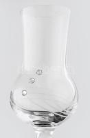 Swarovski Celebration grappás pohár készlet, díszdobozban, egyik pohár törött, m: 19 cm