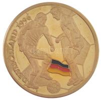 DN &quot;Futball Világbajnokság Bajnoka - 1996 Németország&quot; festett sárgaréz emlékérem tanúsítvánnyal (30mm) T:P ND &quot;FIFA Wolrd Cup Champion 1996 Germany&quot; painted brass commemorative medallion with certificate (30mm) C:P