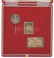 1980. "Szovjet-Magyar Közös Űrrepülés" jelzett Ag kitűző (7,93g/0.835/21,5mm) + "Szov...