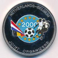 DN Futball Európa-bajnokság 2000 / Hollandia - Belgium - Közös rendezés multicolour Cu-Ni emlékérem (37mm) T:PP ND FIFA European Championship 2000 / Netherlands - Belgium - Joint organizers multicolour Cu-Ni commemorative medallion (37mm) C:PP