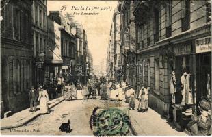1907 Paris, Rue Lemercier / street view, shops, TCV card (EB)