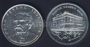 1992-94. 200Ft Ag "MNB" (1x) + "Deák" (1x) T:BU,2
