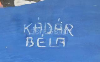 Kádár Béla jelzéssel: Alakok. Vegyes technika, papír. Üvegezett fa keretben, 44x29,5 cm