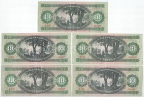 1969. 10Ft (5x) T:F közte szép papír Adamo F7