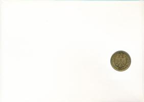 NSZK 1989J 1M aranyozott Cu-Ni "Heinrich Lübke" érmés borítékban bélyeggel, bélyegzéssel, ...