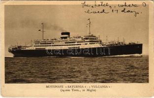 Cosulich Line Trieste, M/S "Saturnia", "Vulcania" / Italian ocean liner (EK)