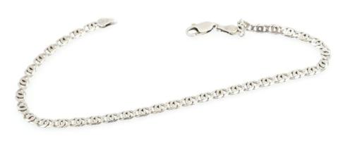 Ezüst(Ag) fantáziaszemes bokalánc, jelzett, h: 21,5 cm, nettó: 4,1 g