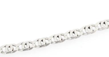 Ezüst(Ag) fantáziaszemes bokalánc, jelzett, h: 21,5 cm, nettó: 4,1 g