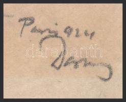Olvashatatlan jelzéssel: Párizs, Notre Dame, 1924. Ceruza, papír. 30x22,5 cm