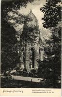 Pozsony, Pressburg, Bratislava; Ferenciek torony a ligetben. Verlag "Bediene dich allein" / Franziskanerthurm in der Au / Franciscan tower (EK)