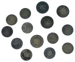 Románia 1942. 5L Zn (10x) + 1942-1944. 20L Zn (4x) T:VF,F oxidáció Romania 1942. 5 Lei Zn (10x) + 1942-1944. 20 Lei Zn (4x) C:VF,F oxidation