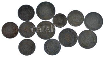 Románia 1941. 2L Zn + 1942. 5L Zn (6x) + 1942-1943. 20L Zn (5x) T:VF,F oxidáció Romania 1941. 2 Lei Zn + 1942. 5 Lei Zn (6x) + 1942-1943. 20 Lei Zn (5x) C:VF,F oxidation