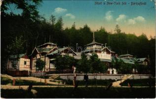 1914 Bártfa-fürdő, Bardejovské Kúpele, Bardiov; New York vendéglő, étterem. Salgó Mór kiadása / restaurant (EK)