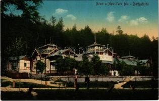 1913 Bártfa-fürdő, Bardejovské Kúpele, Bardiov; New York vendéglő, étterem. Salgó Mór kiadása / restaurant (EK)