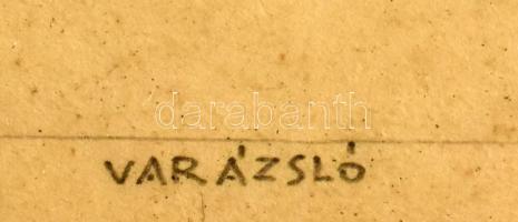 Olajos György (1953-): Varázsló, 1977. Tus, papír, jelzett. Lap jobb felső sarkában kisebb törésnyom...