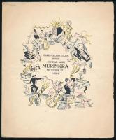 cca 1930-1940 Sefferék január 28-iki murijának humoros meghívója, 2 sztl. lev.