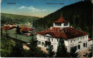 1918 Iglófüred, Bad Zipser Neudorf, Spisská Nová Ves Kupele, Novovesské Kúpele; Tulipán ház és vendéglő. Ferencz D. kiadása / spa, villa, restaurant (EK)