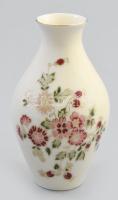 Zsolnay virágmintás váza, jelzéssel, hibátlan, m: 13 cm