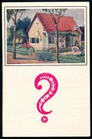 1932 Fót, Fótújfalu építése, házadományok 1921-1932-ig, képes tájékoztató nyomtatvány, Kaesz Gyuláné...