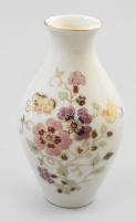 Zsolnay virágmintás váza, jelzéssel, hibátlan, m: 13 cm