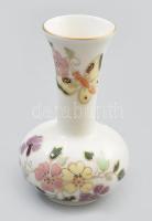 Zsolnay virágmintás váza, jelzéssel, hibátlan, m: 12 cm